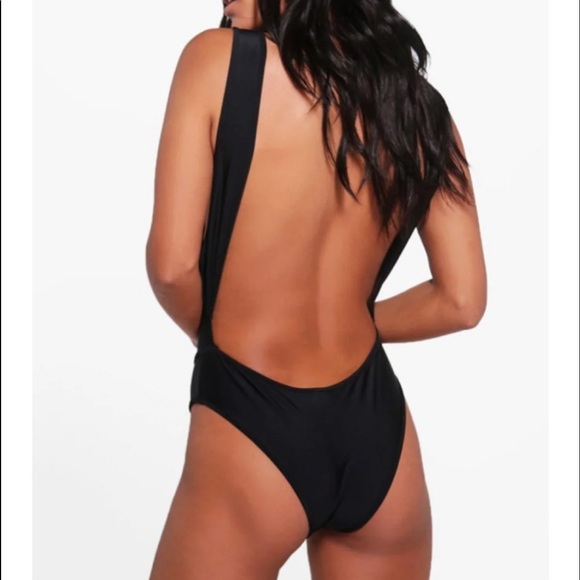 Black Extreme Cut Out Swimsuit - Picture 2 of 4